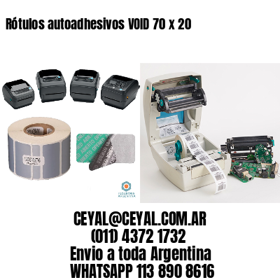 Rótulos autoadhesivos VOID 70 x 20