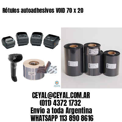 Rótulos autoadhesivos VOID 70 x 20