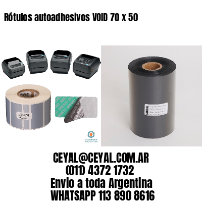 Rótulos autoadhesivos VOID 70 x 50