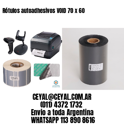 Rótulos autoadhesivos VOID 70 x 60