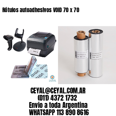 Rótulos autoadhesivos VOID 70 x 70