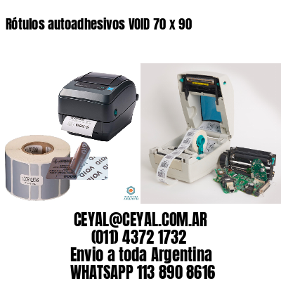 Rótulos autoadhesivos VOID 70 x 90