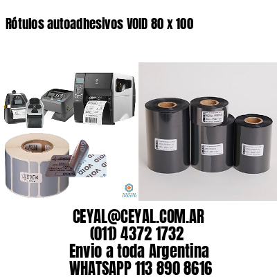 Rótulos autoadhesivos VOID 80 x 100