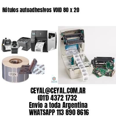 Rótulos autoadhesivos VOID 80 x 20