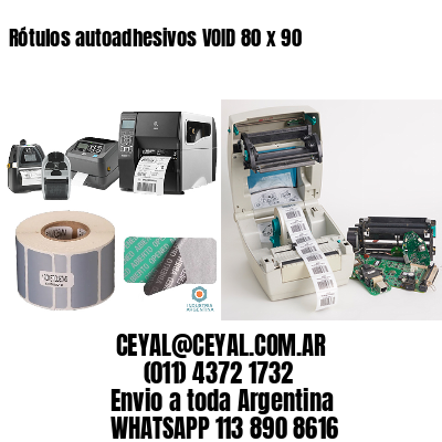 Rótulos autoadhesivos VOID 80 x 90