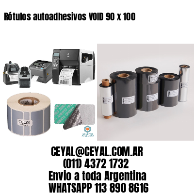 Rótulos autoadhesivos VOID 90 x 100