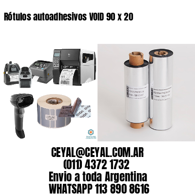 Rótulos autoadhesivos VOID 90 x 20