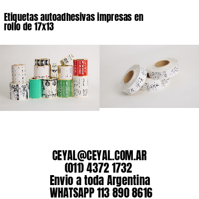 Etiquetas autoadhesivas impresas en rollo de 17x13