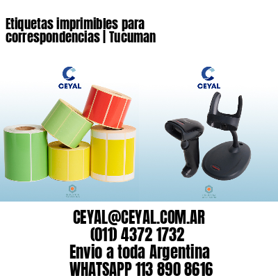 Etiquetas imprimibles para correspondencias | Tucuman