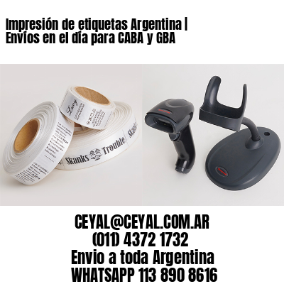 Impresión de etiquetas Argentina | Envíos en el día para CABA y GBA