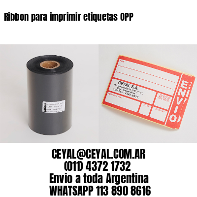Ribbon para imprimir etiquetas OPP