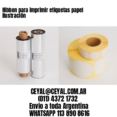 Ribbon para imprimir etiquetas papel ilustración