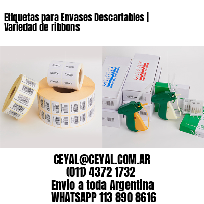 Etiquetas para Envases Descartables | Variedad de ribbons