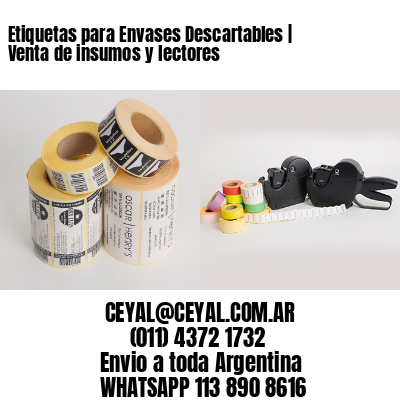 Etiquetas para Envases Descartables | Venta de insumos y lectores