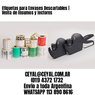 Etiquetas para Envases Descartables | Venta de insumos y lectores