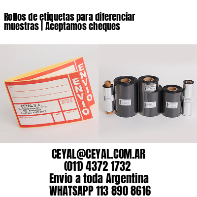 Rollos de etiquetas para diferenciar muestras | Aceptamos cheques