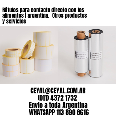 Rótulos para contacto directo con los alimentos | argentina,  Otros productos y servicios