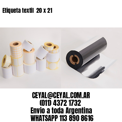 Etiqueta textil  20 x 21