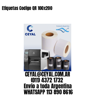 Etiquetas Codigo QR 100x200