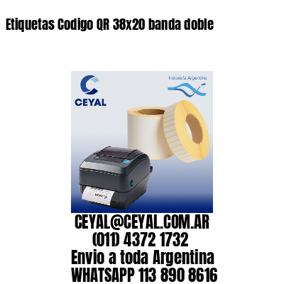 Etiquetas Codigo QR 38x20 banda doble