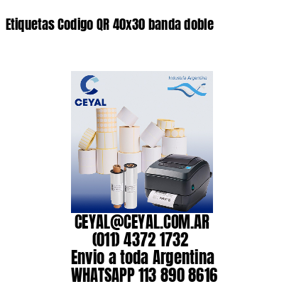 Etiquetas Codigo QR 40×30 banda doble