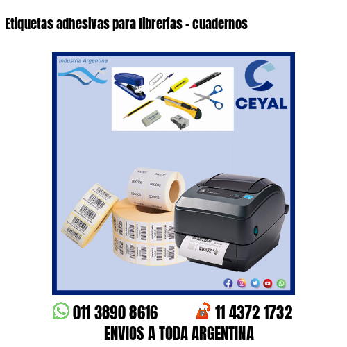 Etiquetas adhesivas para librerías – cuadernos