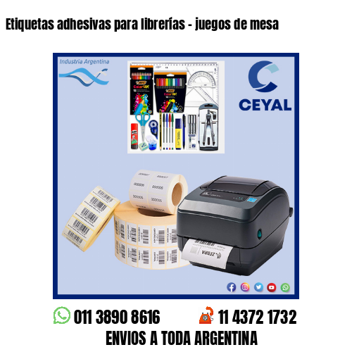 Etiquetas adhesivas para librerías – juegos de mesa