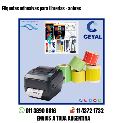 Etiquetas adhesivas para librerías – sobres
