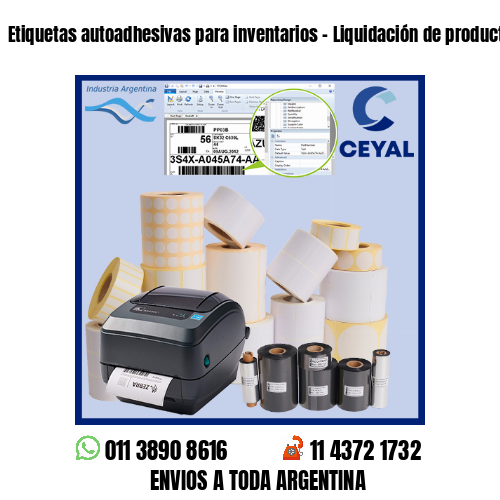 Etiquetas autoadhesivas para inventarios - Liquidación de productos