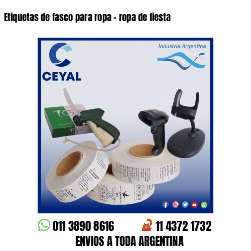 Etiquetas de fasco para ropa – ropa de fiesta