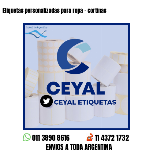 Etiquetas personalizadas para ropa - cortinas