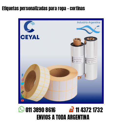 Etiquetas personalizadas para ropa – cortinas