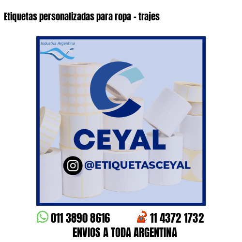 Etiquetas personalizadas para ropa - trajes