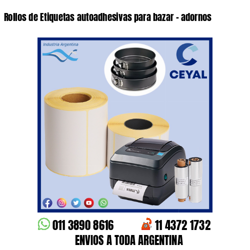 Rollos de Etiquetas autoadhesivas para bazar – adornos