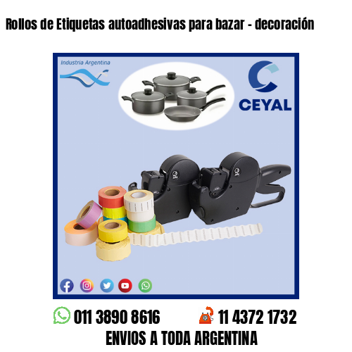 Rollos de Etiquetas autoadhesivas para bazar – decoración