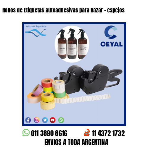 Rollos de Etiquetas autoadhesivas para bazar – espejos