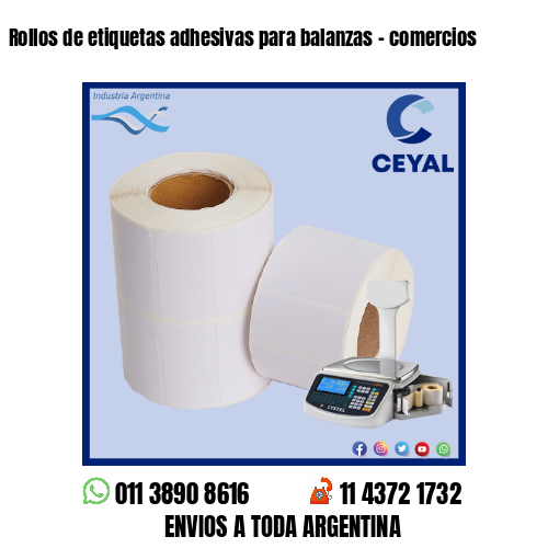 Rollos de etiquetas adhesivas para balanzas – comercios