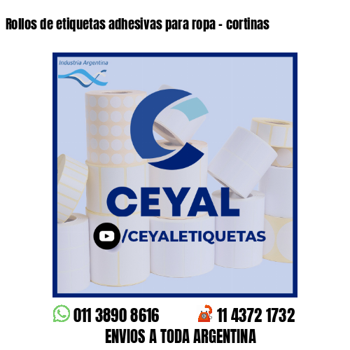 Rollos de etiquetas adhesivas para ropa - cortinas