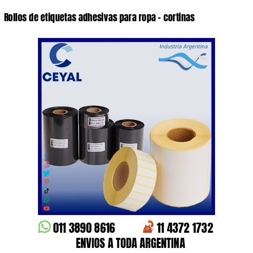 Rollos de etiquetas adhesivas para ropa – cortinas