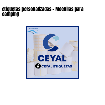 etiquetas personalizadas - Mochilas para camping