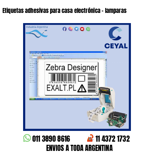 Etiquetas adhesivas para casa electrónica – lamparas