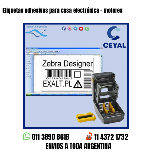 Etiquetas adhesivas para casa electrónica – motores