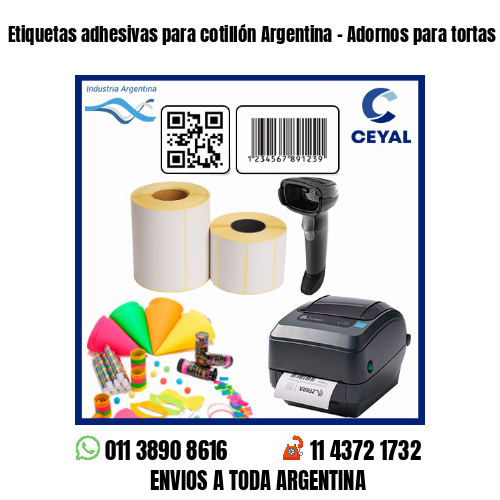 Etiquetas adhesivas para cotillón Argentina – Adornos para tortas