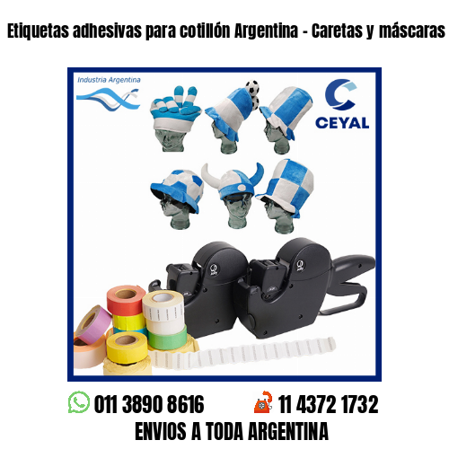 Etiquetas adhesivas para cotillón Argentina – Caretas y máscaras