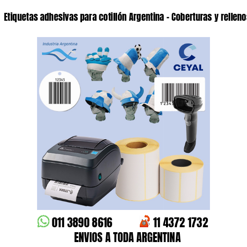 Etiquetas adhesivas para cotillón Argentina – Coberturas y rellenos