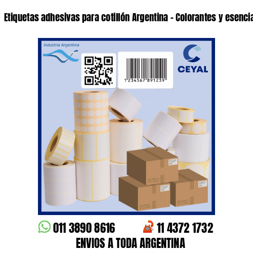 Etiquetas adhesivas para cotillón Argentina – Colorantes y esencias