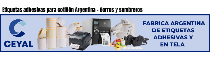 Etiquetas adhesivas para cotillón Argentina - Gorros y sombreros