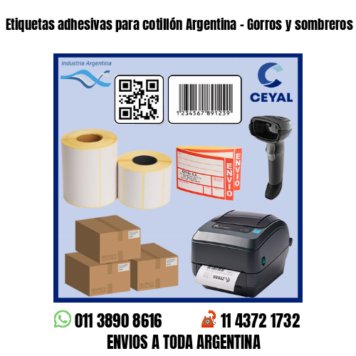 Etiquetas adhesivas para cotillón Argentina – Gorros y sombreros