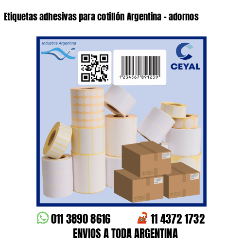 Etiquetas adhesivas para cotillón Argentina – adornos