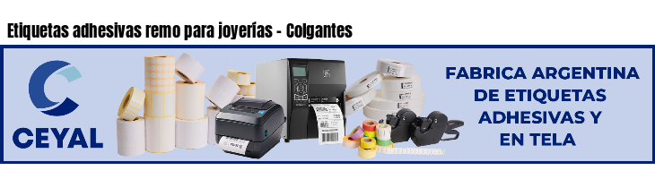 Etiquetas adhesivas remo para joyerías - Colgantes